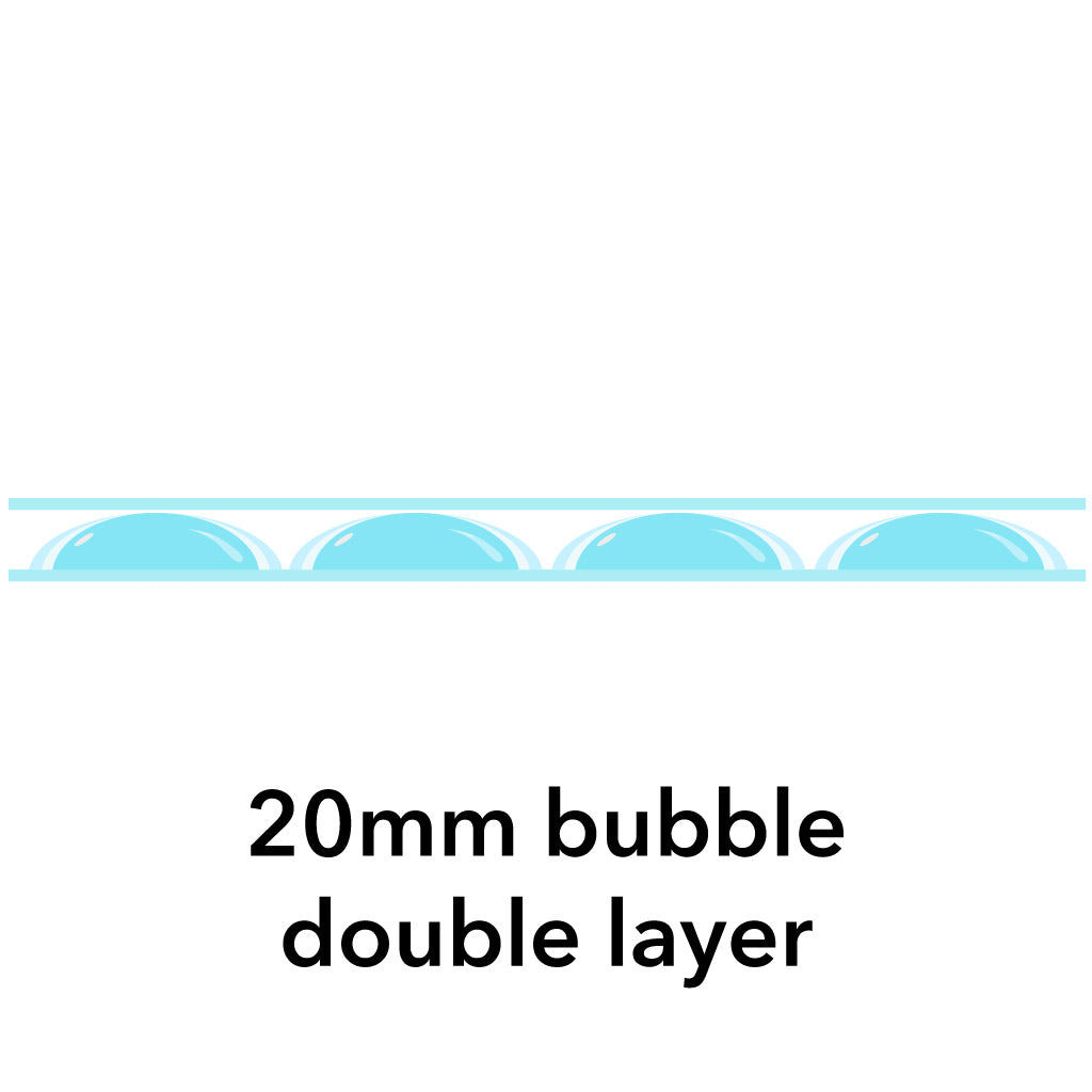 Bubble Wrap Heavy Duty Double Layer 20mm 1.5m x 100m (Slit 500mm x 3) - Omni Packaging 