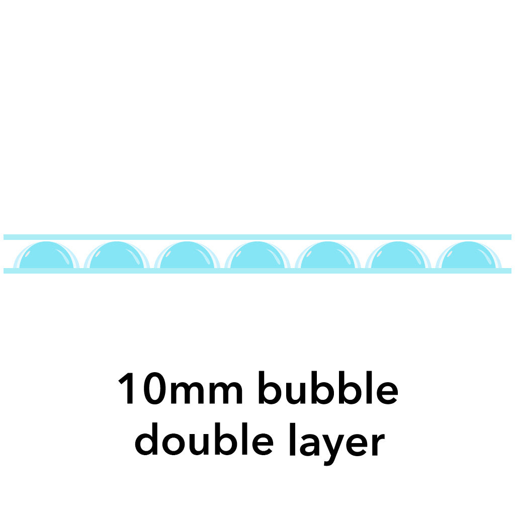 Bubble Wrap Heavy Duty Double Layer 10mm 1.5m x 100m (Slit 750mm x 2) - Omni Packaging 