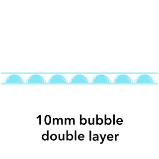 Bubble Wrap Heavy Duty Double Layer 10mm 1.5m x 100m (Slit 500mm x 3) - Omni Packaging 