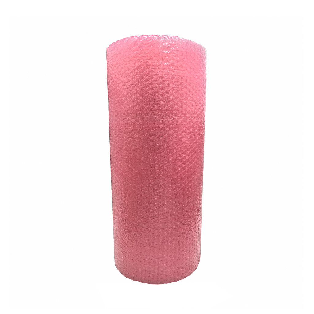 Anti Static Bubble Wrap Pink Single Layer 10mm 1.5m x 100m - Omni Packaging 