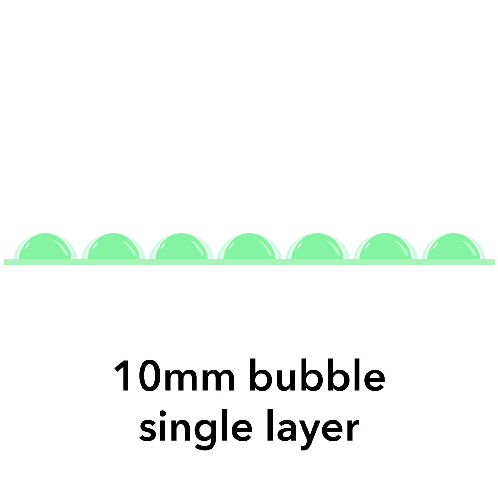 Biodegradable Bubble Wrap 10mm Single Layer Green 1.5m x 100m - Omni Packaging 