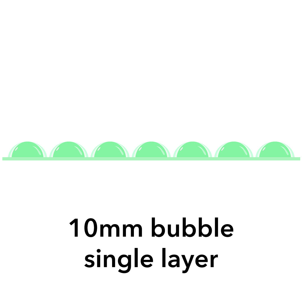 Biodegradable Bubble Wrap 10mm Single Layer Green 1.5m x 100m (Slit 750mm x 2) - Omni Packaging 