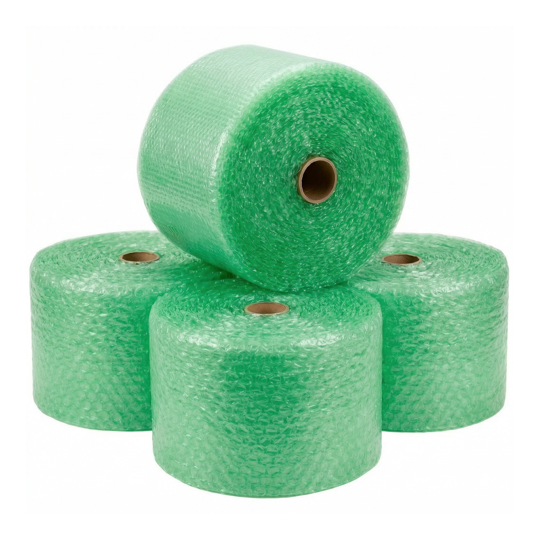 Biodegradable Bubble Wrap 10mm Single Layer Green 1.5m x 200m (Slit 375mm x 4) - Omni Packaging 