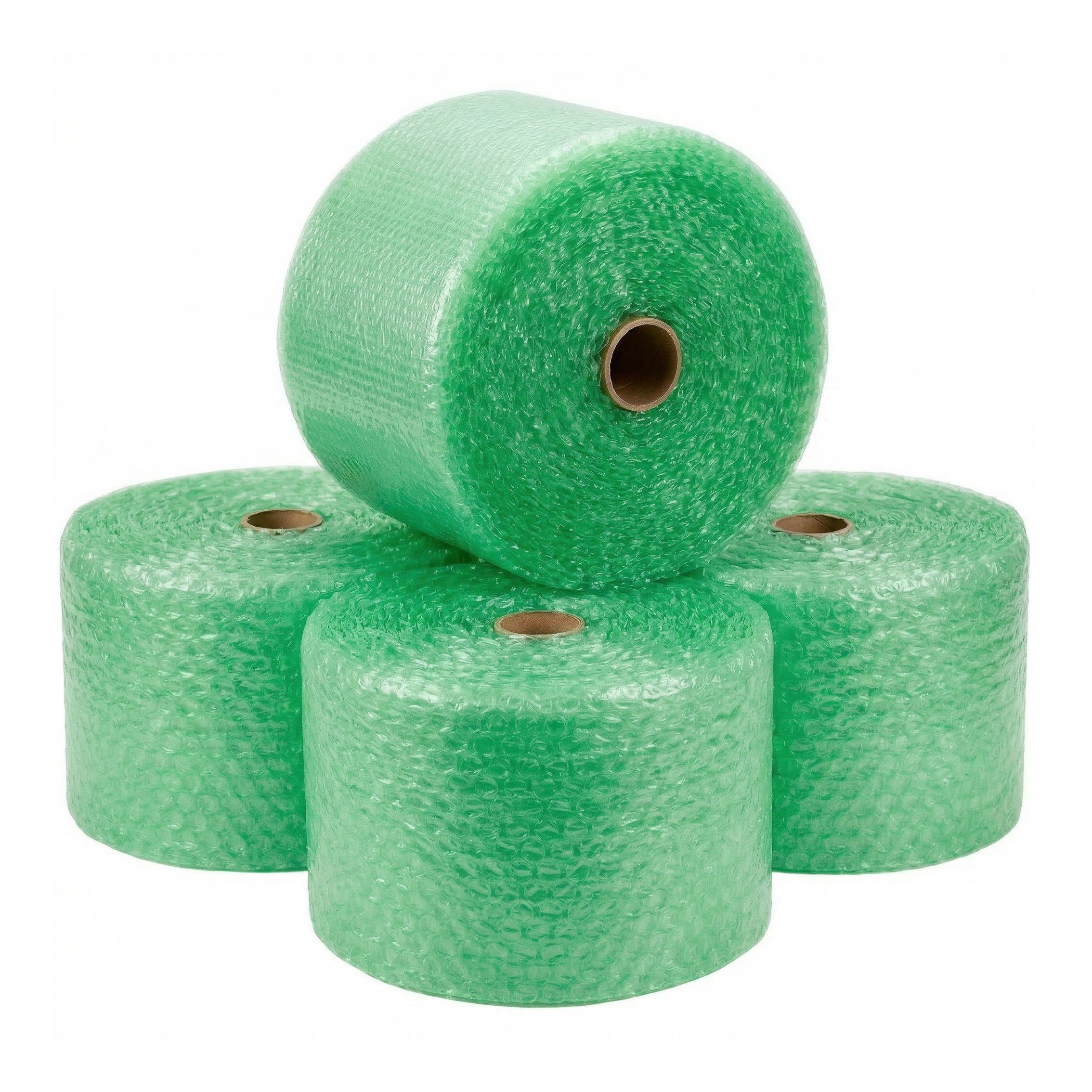 Biodegradable Bubble Wrap 10mm Single Layer Green 1.5m x 200m (Slit 375mm x 4) - Omni Packaging 