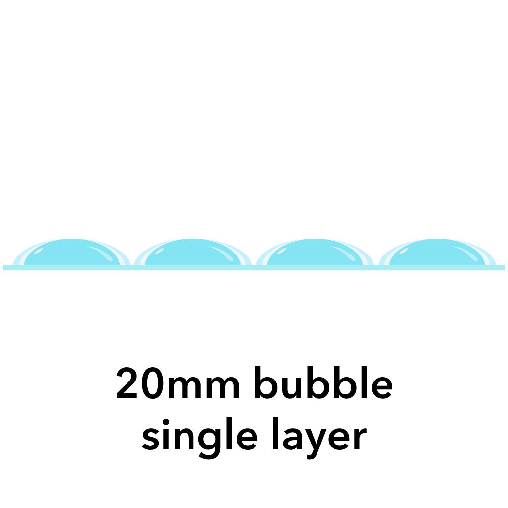 Bubble Wrap 20mm Single Layer 1.5m x 100m (Slit 750mm x 2) - Omni Packaging 