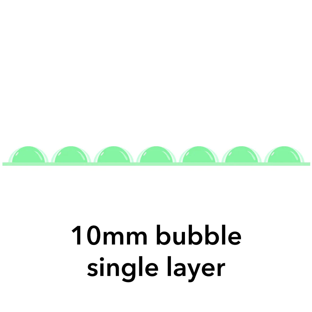 Bubble Wrap EPE Ecopure Green10mm Single Layer 1.5m x 100m (Slit 750mm x 2) - Omni Packaging 