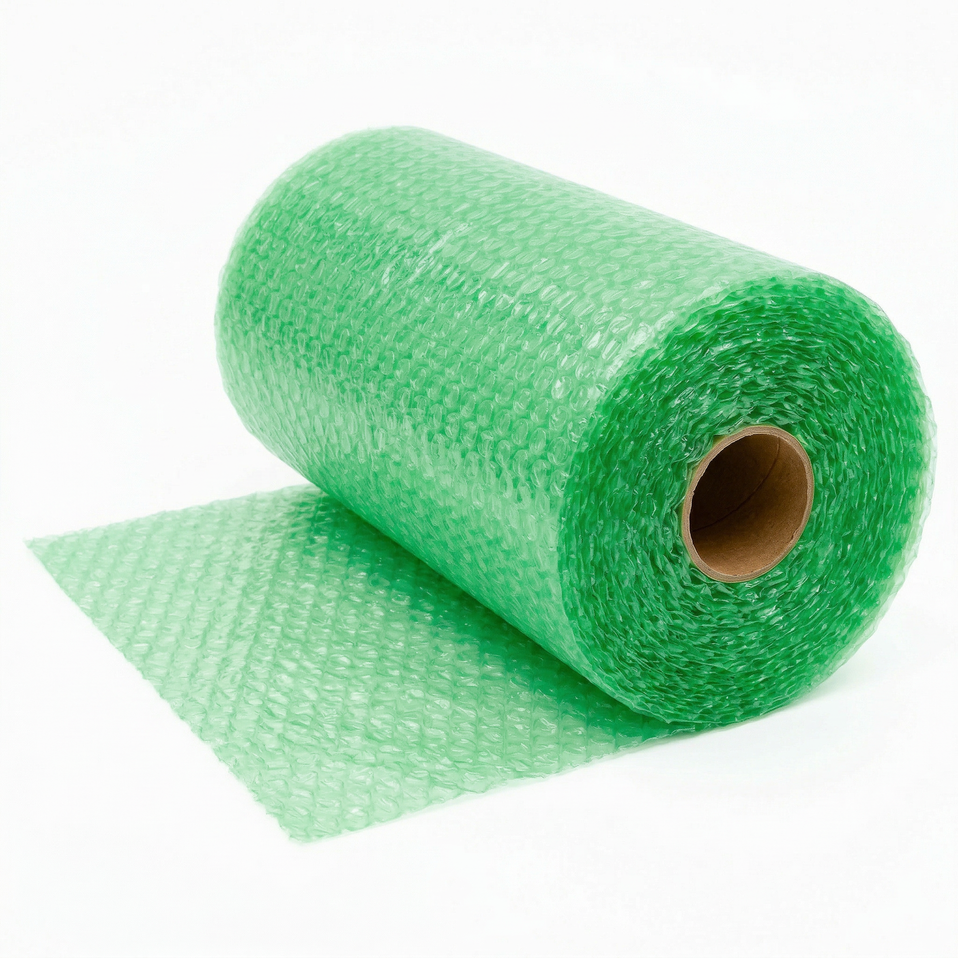 Biodegradable Bubble Wrap 10mm Single Layer Green 1.5m x 100m (Slit 750mm x 2, Perf Every 300mm) - Omni Packaging 
