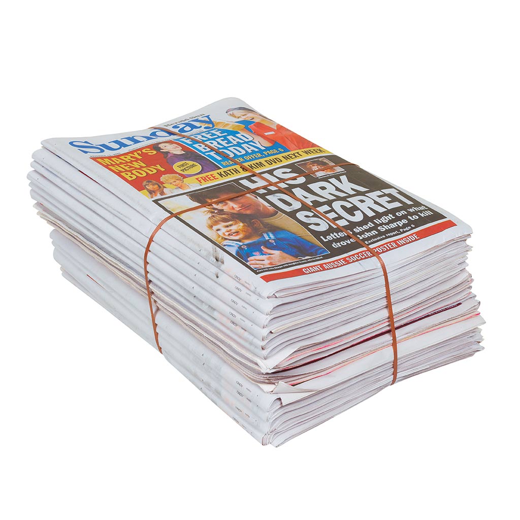 Recycled Newspaper Packaging ≈15kg/pack ≈600kg/pallet - Omni Packaging 