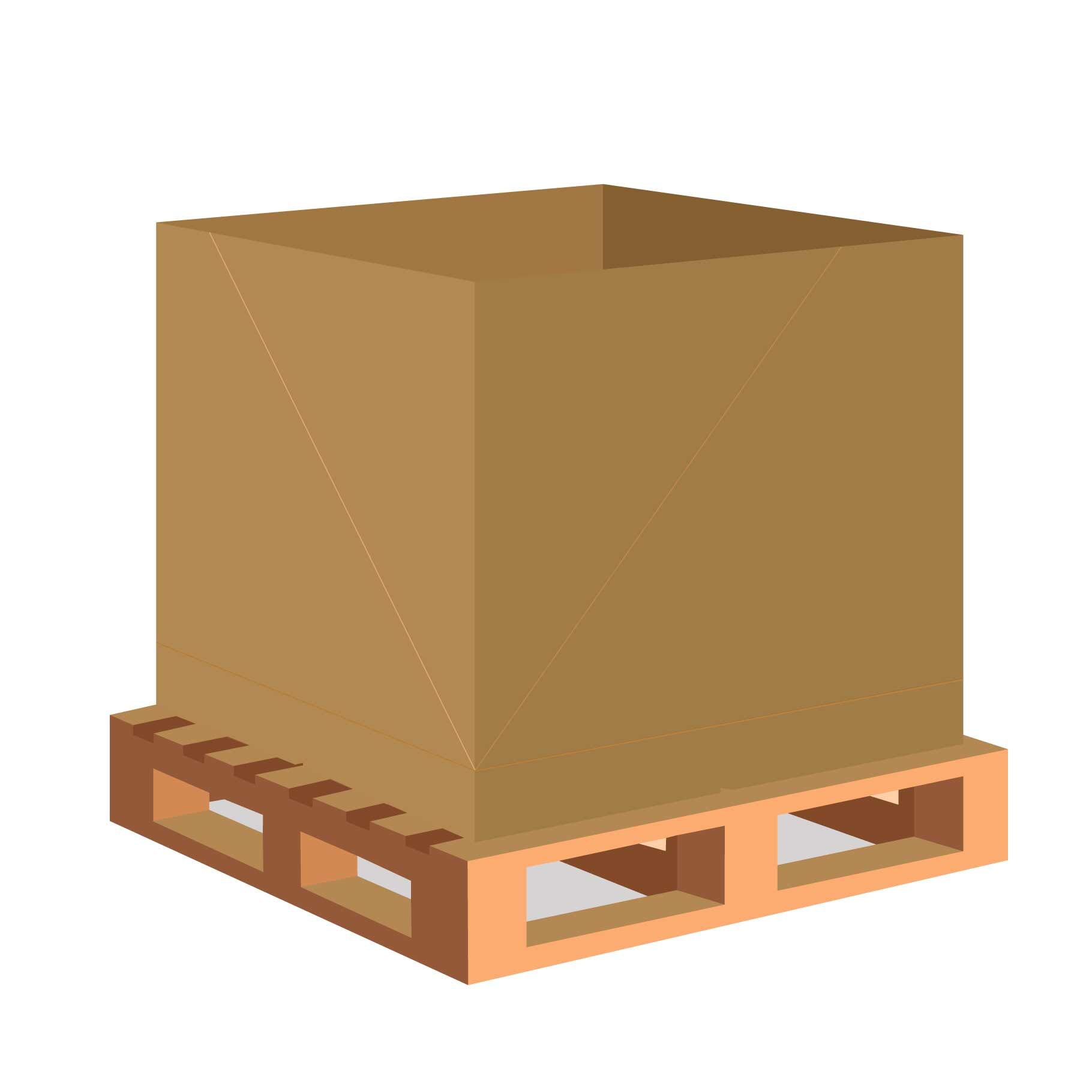 Cardboard Pallet Box Twin Layer 1C 1140mm x 1140mm x 870mm - Omni Packaging 