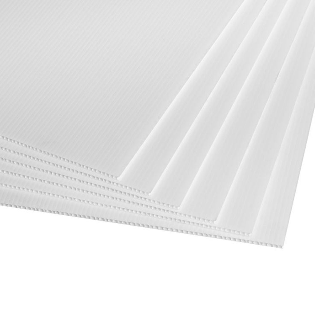 Fluteboard Sheets 2.5mm 1200mm x 2300mm White - Omni Packaging 