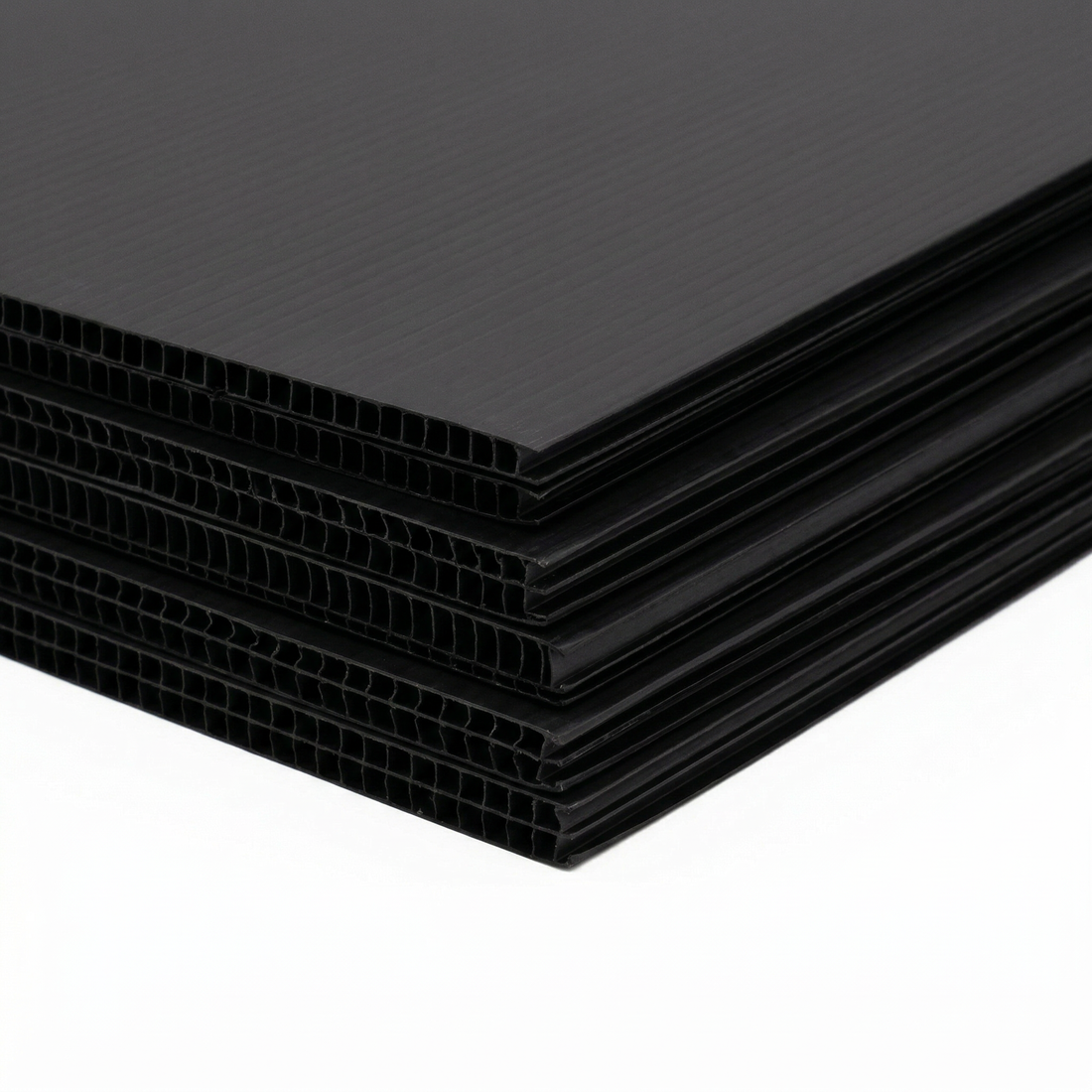 Fluteboard Sheets 2.5mm 1200mm x 1200mm Black - Omni Packaging 