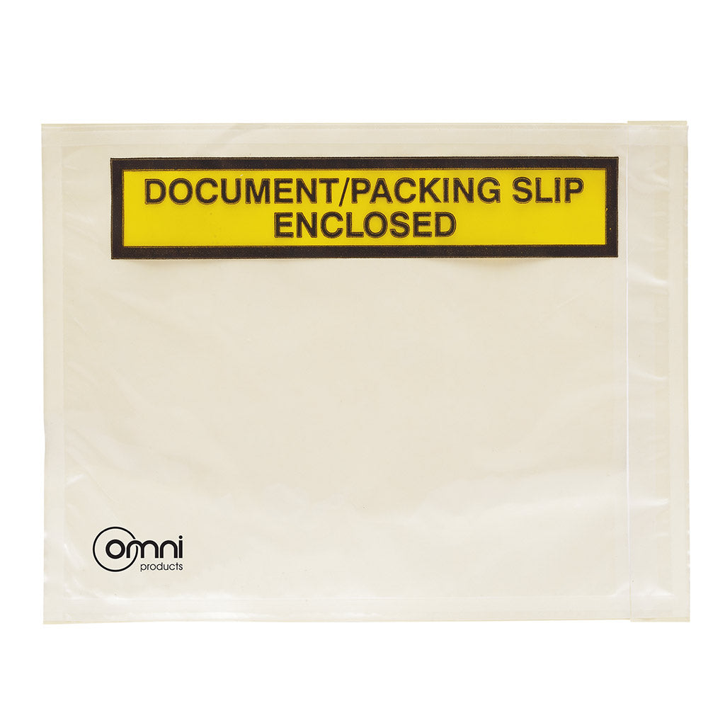 Documents / Packing Slip Enclosed Envelopes White 150mm x 115mm 1000/ctn - Omni Packaging 