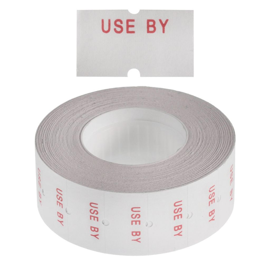 Use By Labels Freezer Grade 21 x 12mm White 1000 labels/roll 10 rolls/ctn - Omni Packaging 