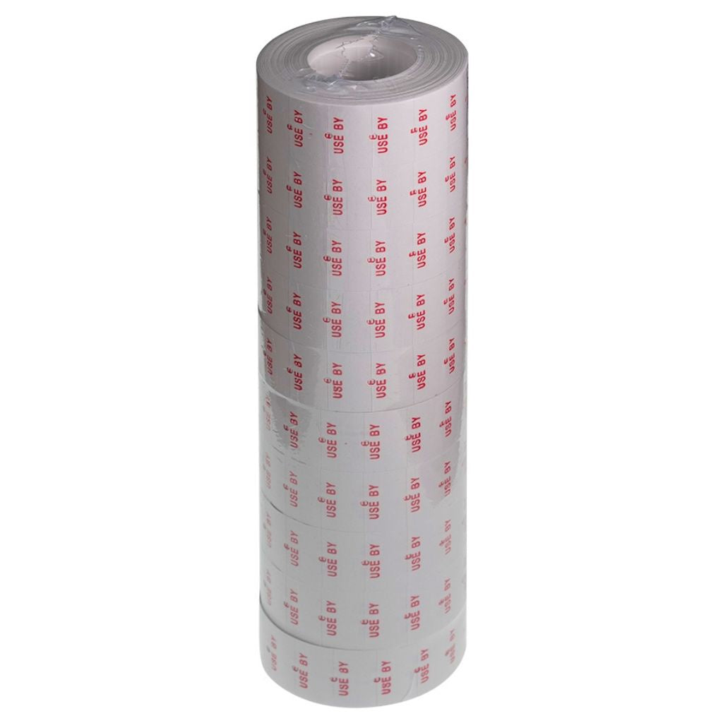 Use By Labels Freezer Grade 21 x 12mm White 1000 labels/roll 10 rolls/ctn - Omni Packaging 