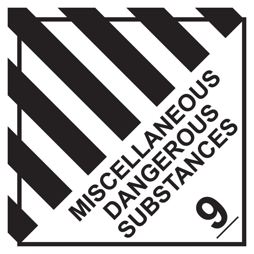 Misc Miscellaneous Substances 9 Label – PVC Perforated 50mm x 50mm 1000/Roll - Omni Packaging 