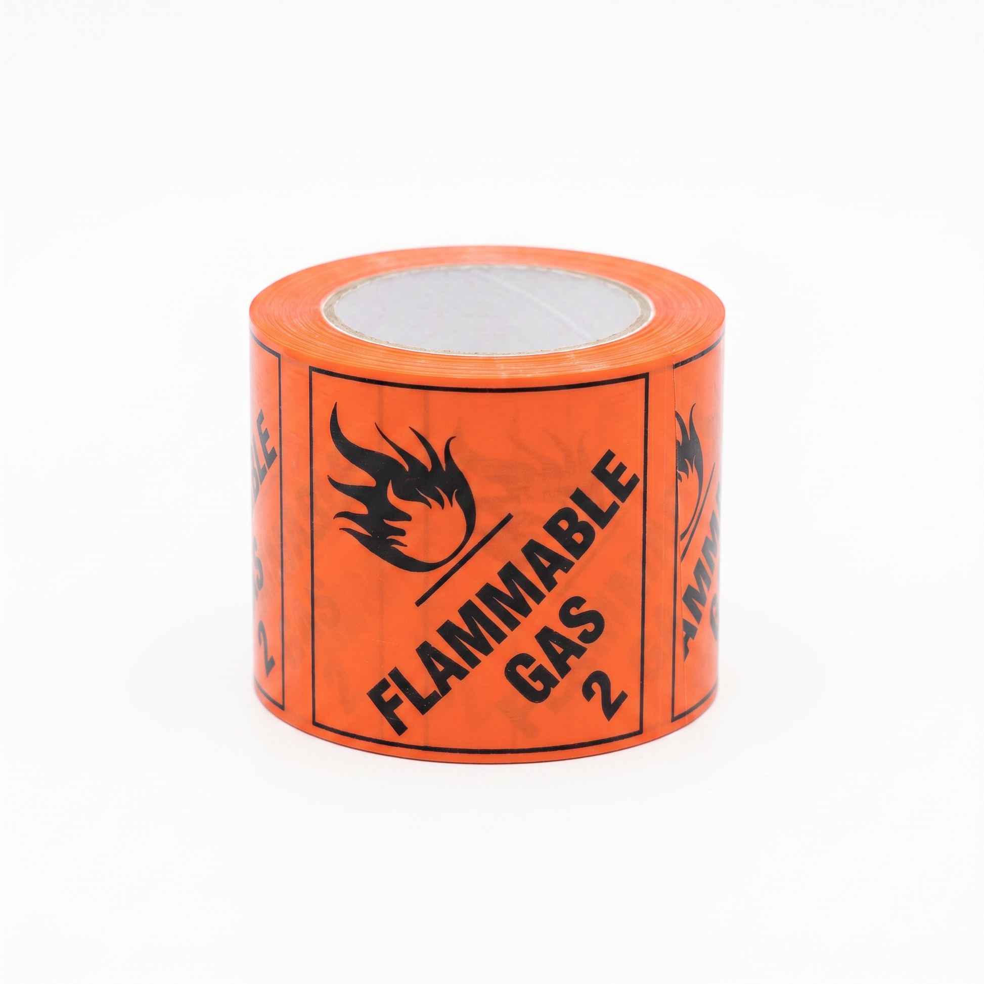 Flammable Gas 2 Label Perforated Dangerous Goods Stickers 100mm x 100mm 500/Roll - Omni Packaging 