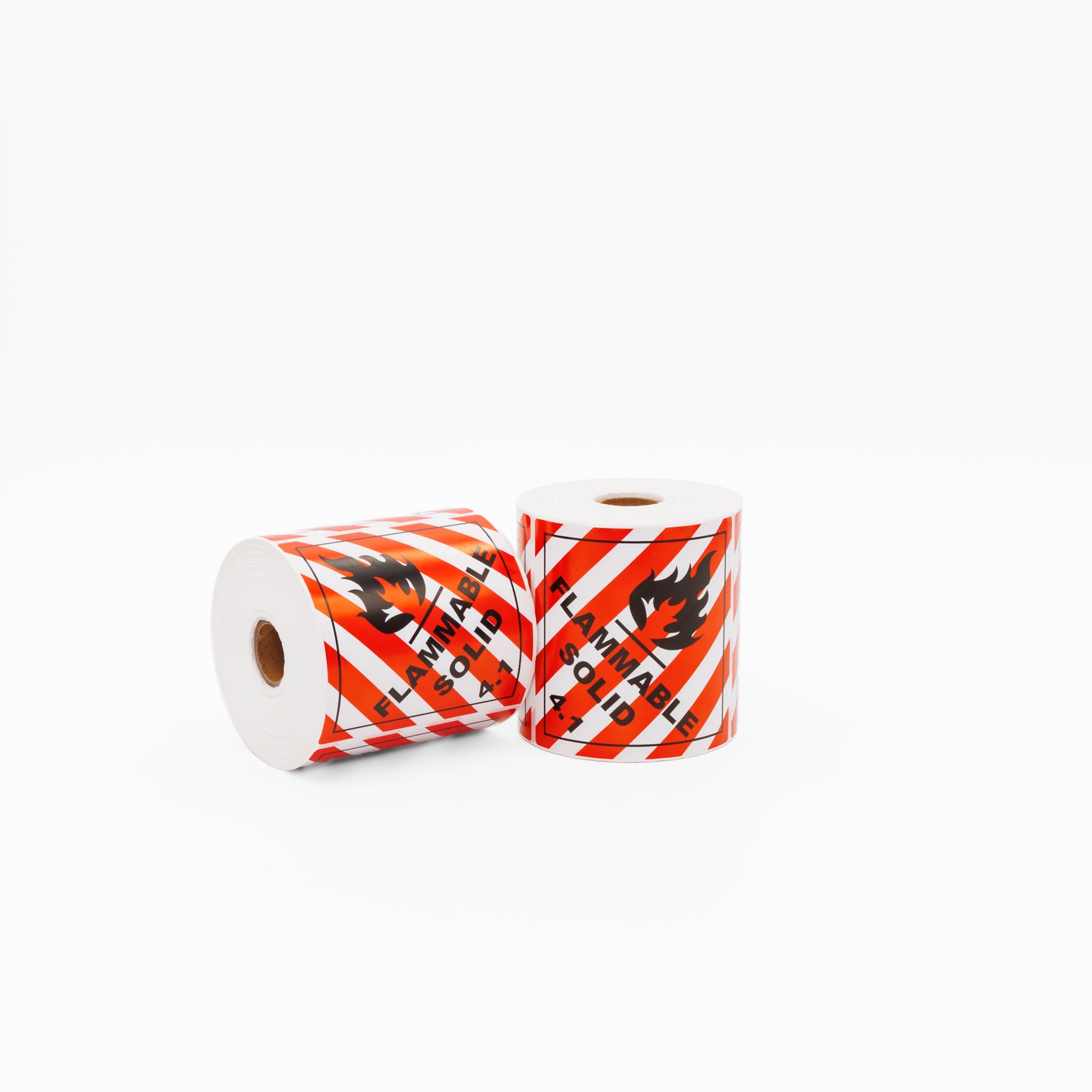 Flammable Solid 4.1 Sticker – Dangerous Goods 100mm x 100mm 500/Roll - Omni Packaging 
