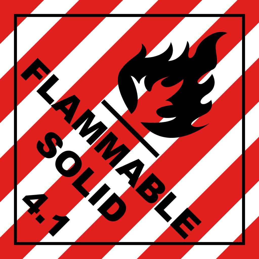 Flammable Solid 4.1 Labels | Omni Packaging