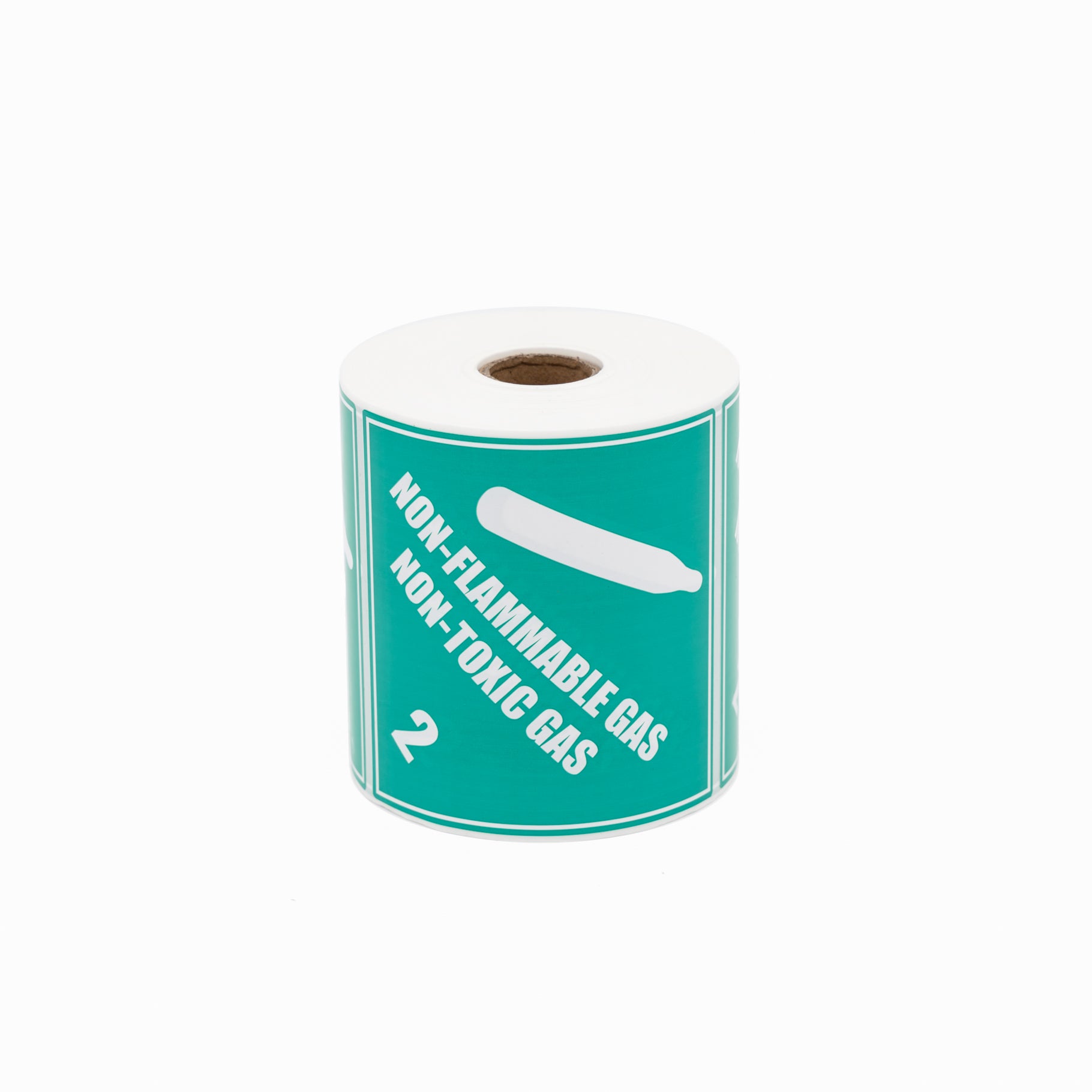 Non Flammable/Non Toxic Gas 2 Label – Dangerous Goods Labels 100mm x 100mm 500/Roll - Omni Packaging 