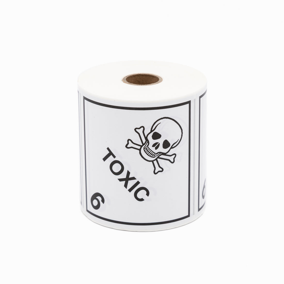 Toxic 6 Sticker – Dangerous Goods 100mm x 100mm 500/Roll - Omni Packaging 