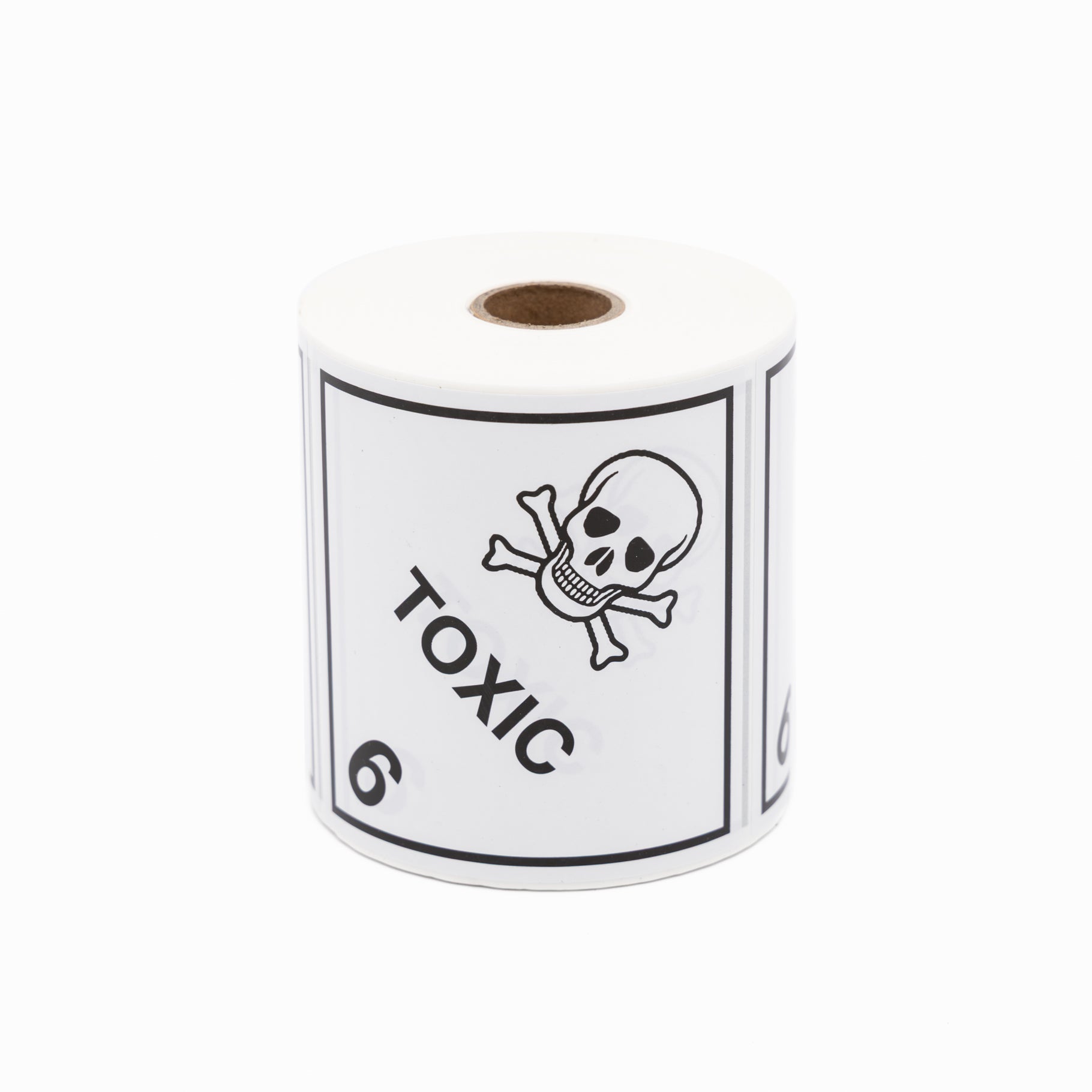 Toxic 6 Sticker – Dangerous Goods 100mm x 100mm 500/Roll - Omni Packaging 