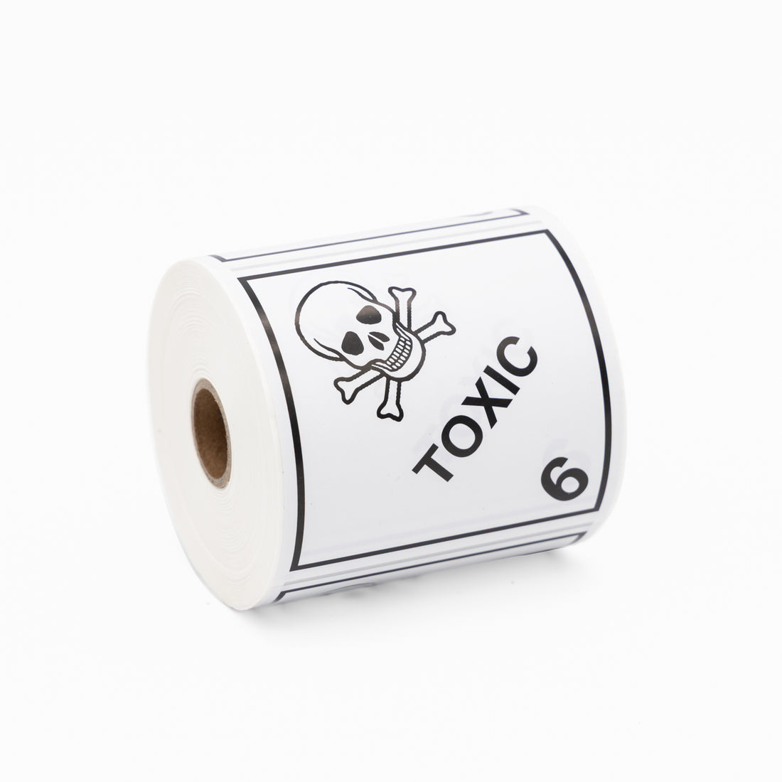 Toxic 6 Sticker – Dangerous Goods 100mm x 100mm 500/Roll - Omni Packaging 