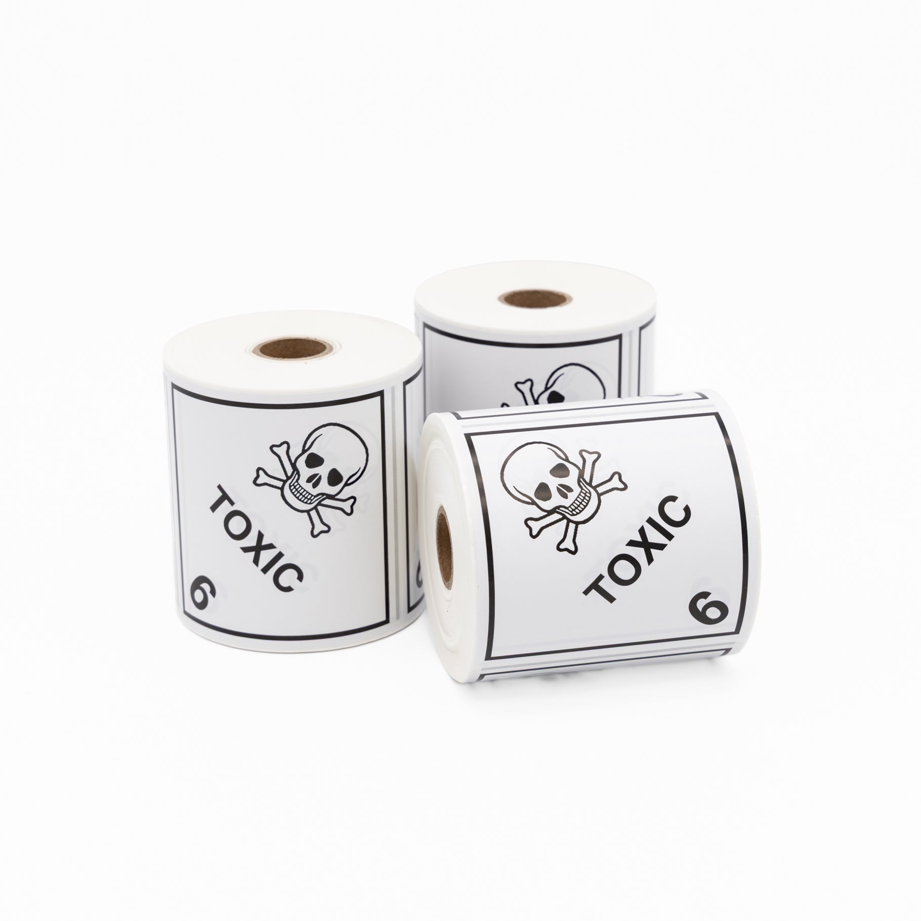 Toxic 6 Sticker – Dangerous Goods 100mm x 100mm 500/Roll - Omni Packaging 