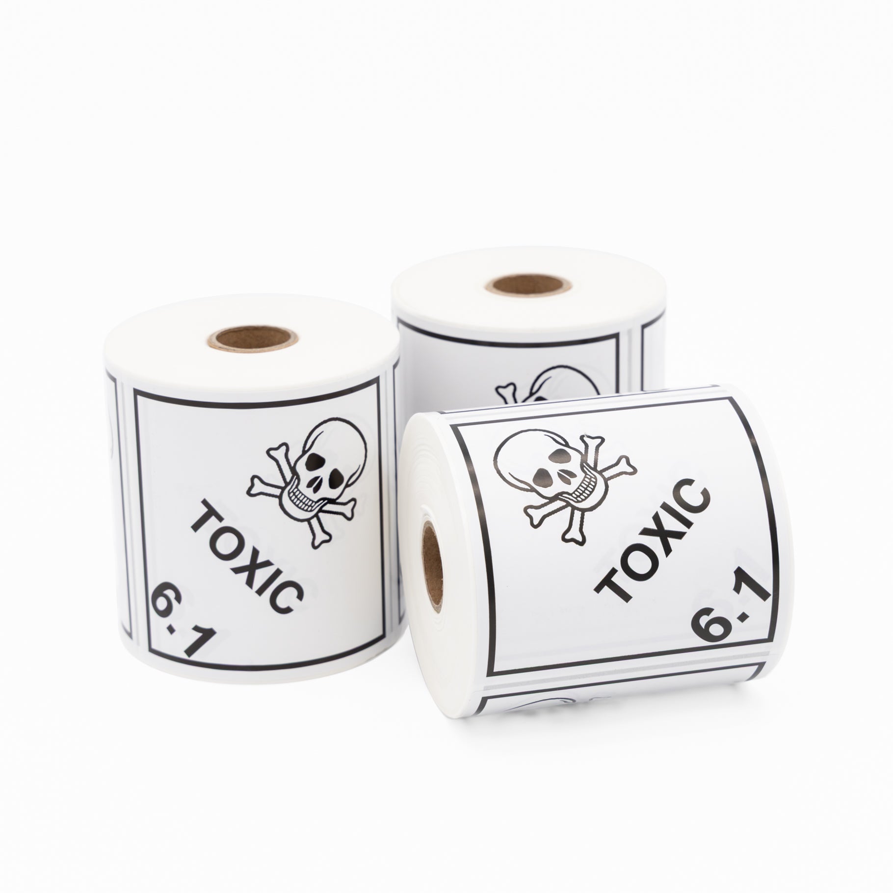 Toxic 6.1 Sticker – Dangerous Goods 100mm x 100mm 500/Roll - Omni Packaging 