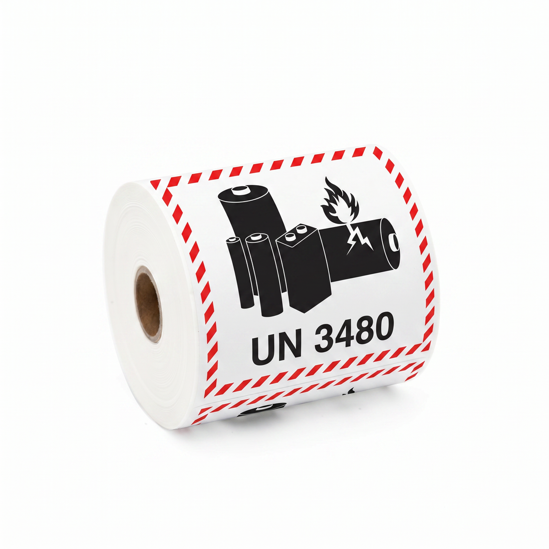 UN3480 Lithium Battery Dangerous Goods Sticker 100mm x 100mm 500 Roll