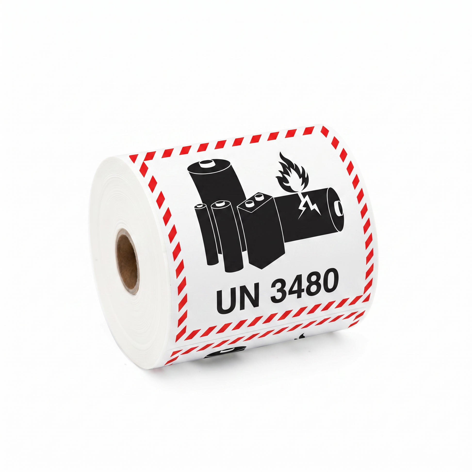 UN3480 Lithium Battery Dangerous Goods Sticker 100mm x 100mm 500 Roll