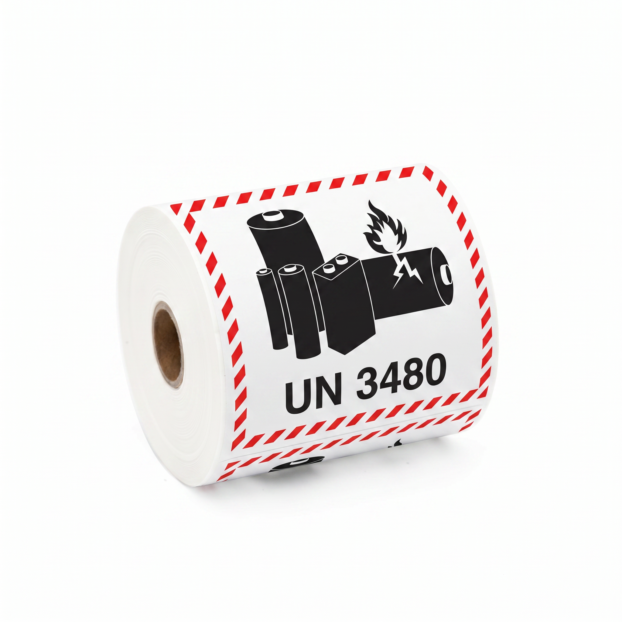 UN3480 Lithium Battery Dangerous Goods Sticker 100mm x 100mm 500 Roll