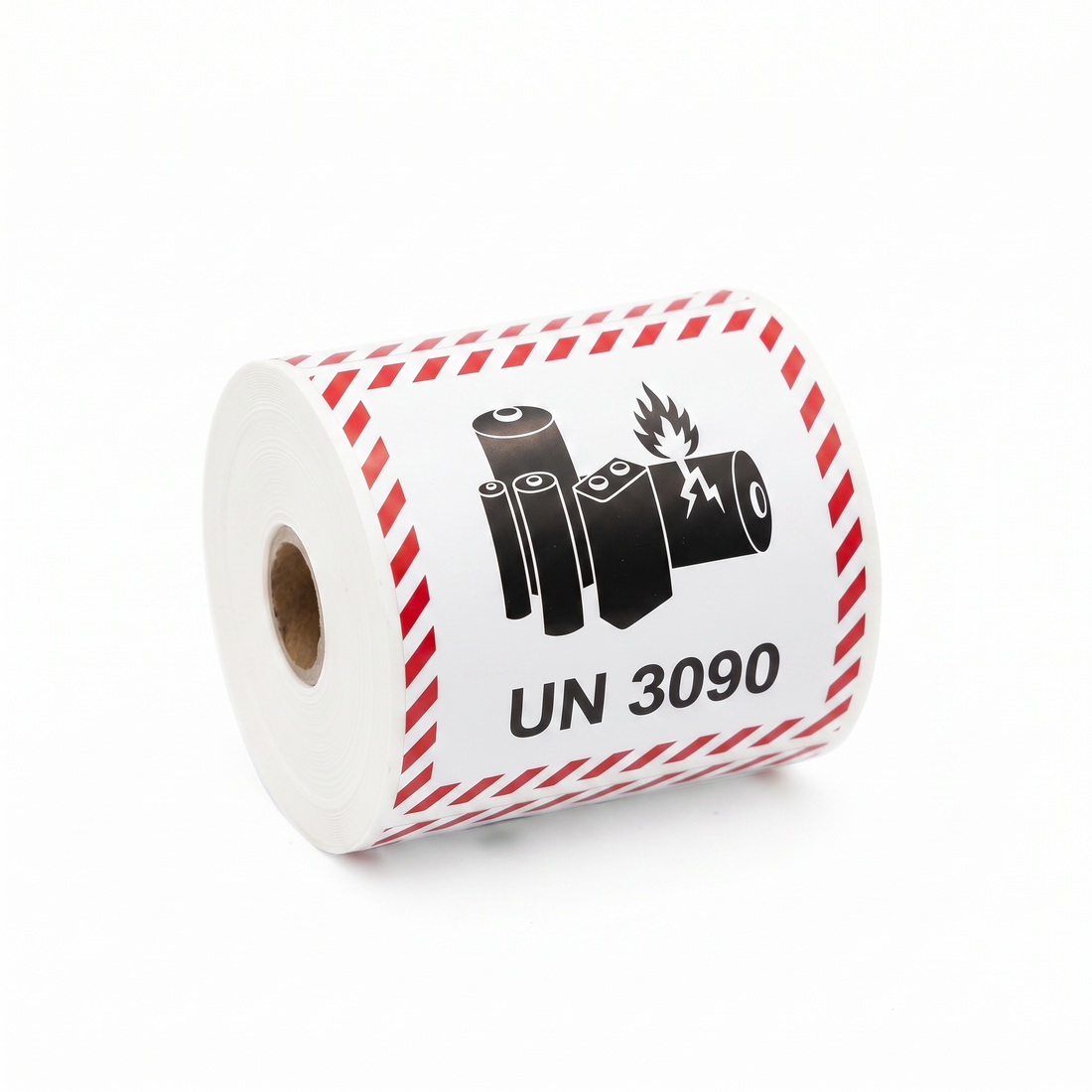 UN3090 Lithium Battery Dangerous Goods Sticker 100mm x 100mm 500 Roll