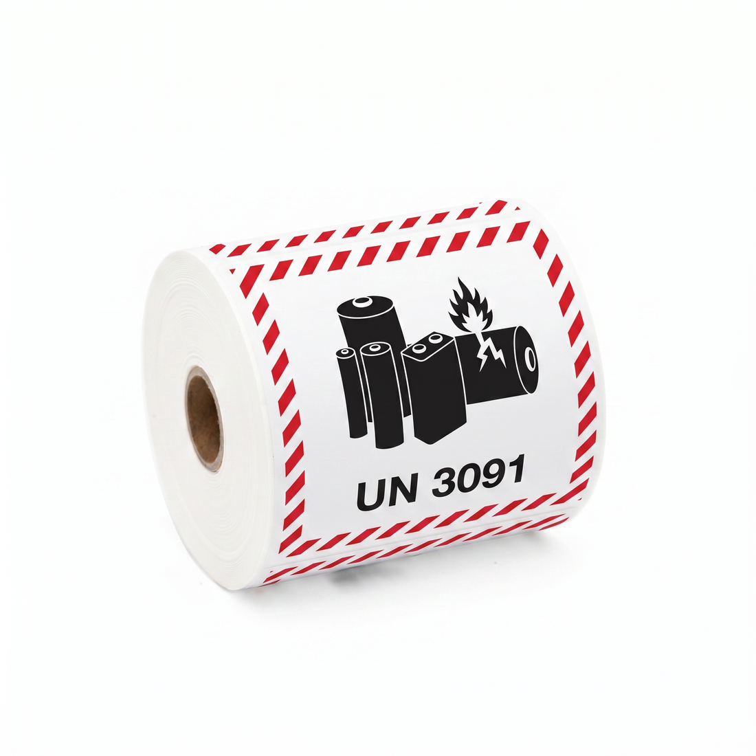 UN3091 Lithium Battery Dangerous Goods Sticker 100mm x 100mm 500 Roll