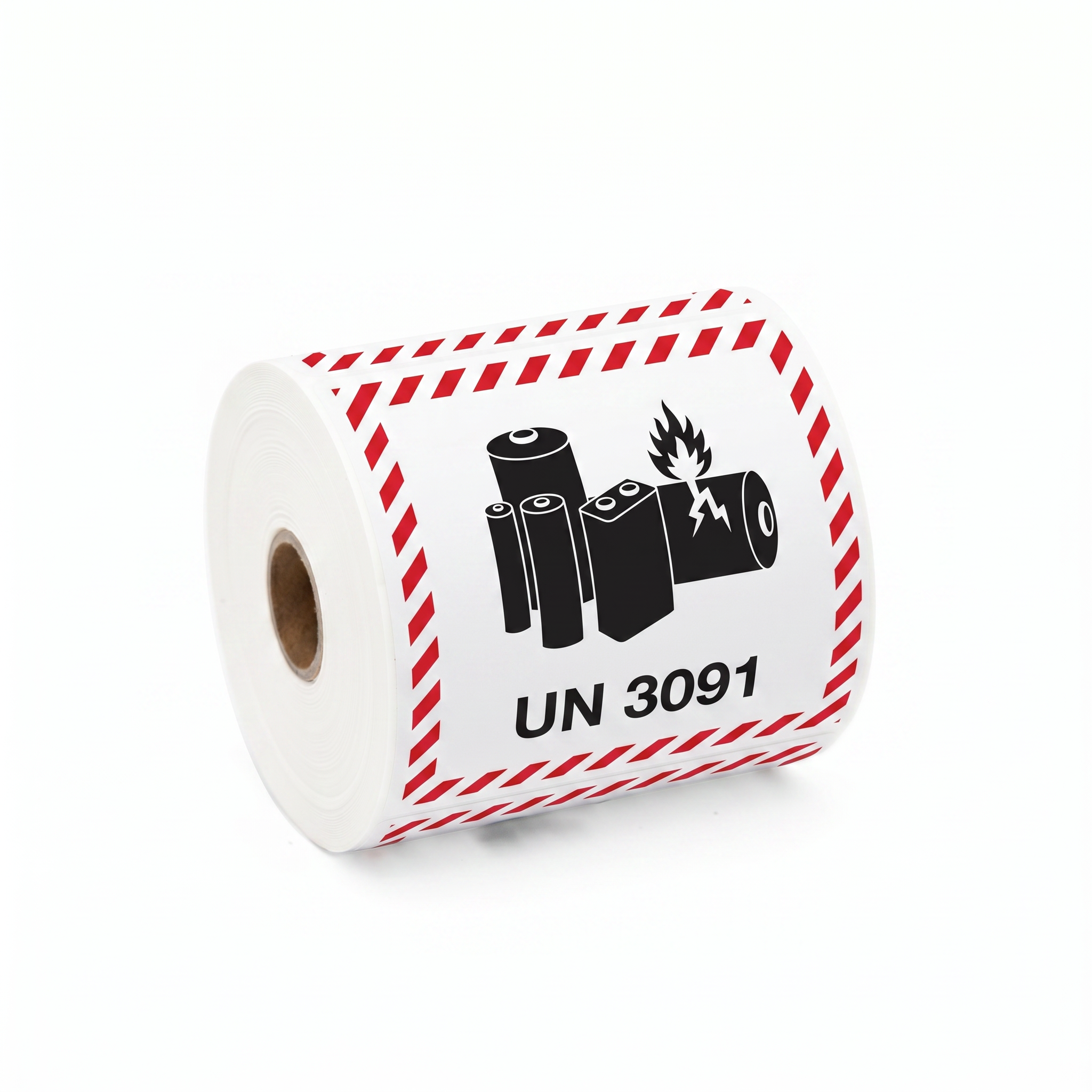 UN3091 Lithium Battery Dangerous Goods Sticker 100mm x 100mm 500 Roll