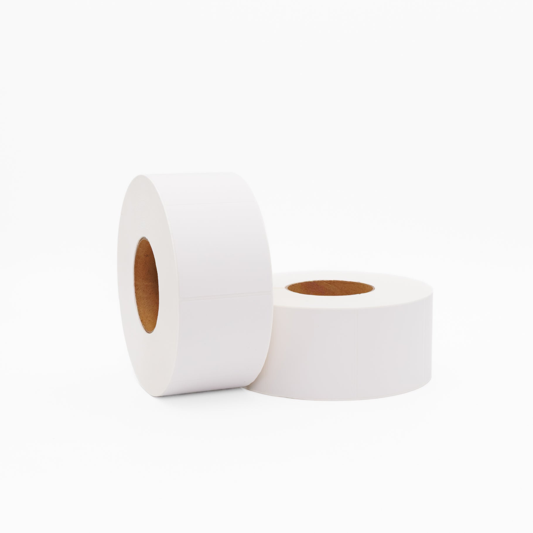 Thermal Direct Label Paper White Permanent 75mm x 75mm Perf. 1750/roll 76mm core - Omni Packaging 