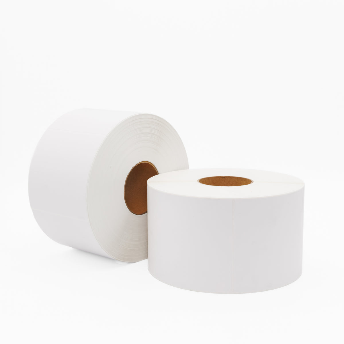 Thermal Direct Label Paper White Permanent 127mm x 127mm Perf. 1100/roll 76mm core - Omni Packaging 