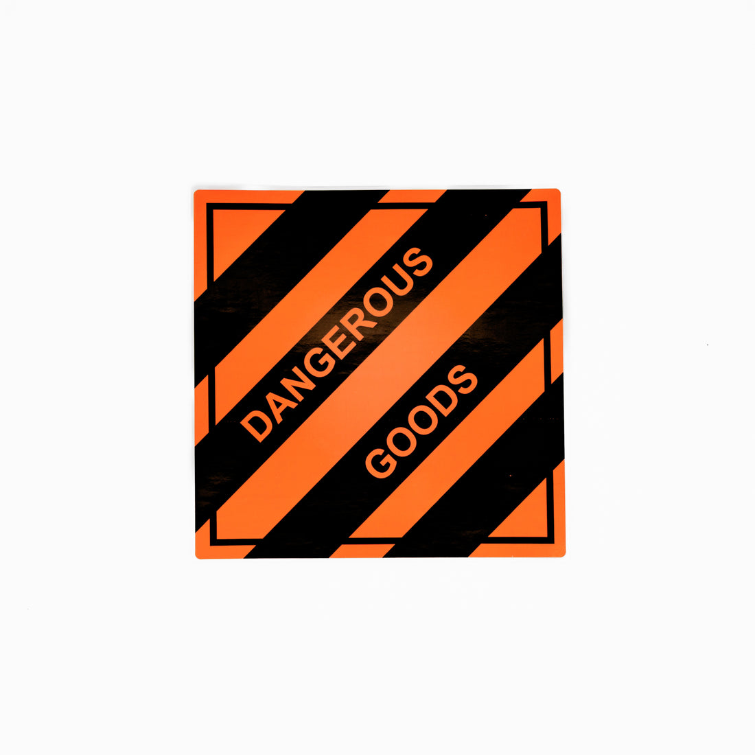 Dangerous Goods Orange/Black Container Poly Label 250mm x 250mm 25/Pack - Omni Packaging 