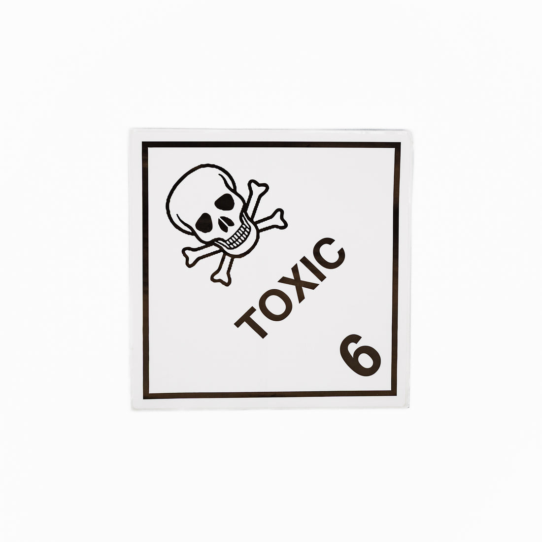 Toxic 6 Sticker – Dangerous Goods Container Poly Label 250mm x 250mm 25/Pack - Omni Packaging 