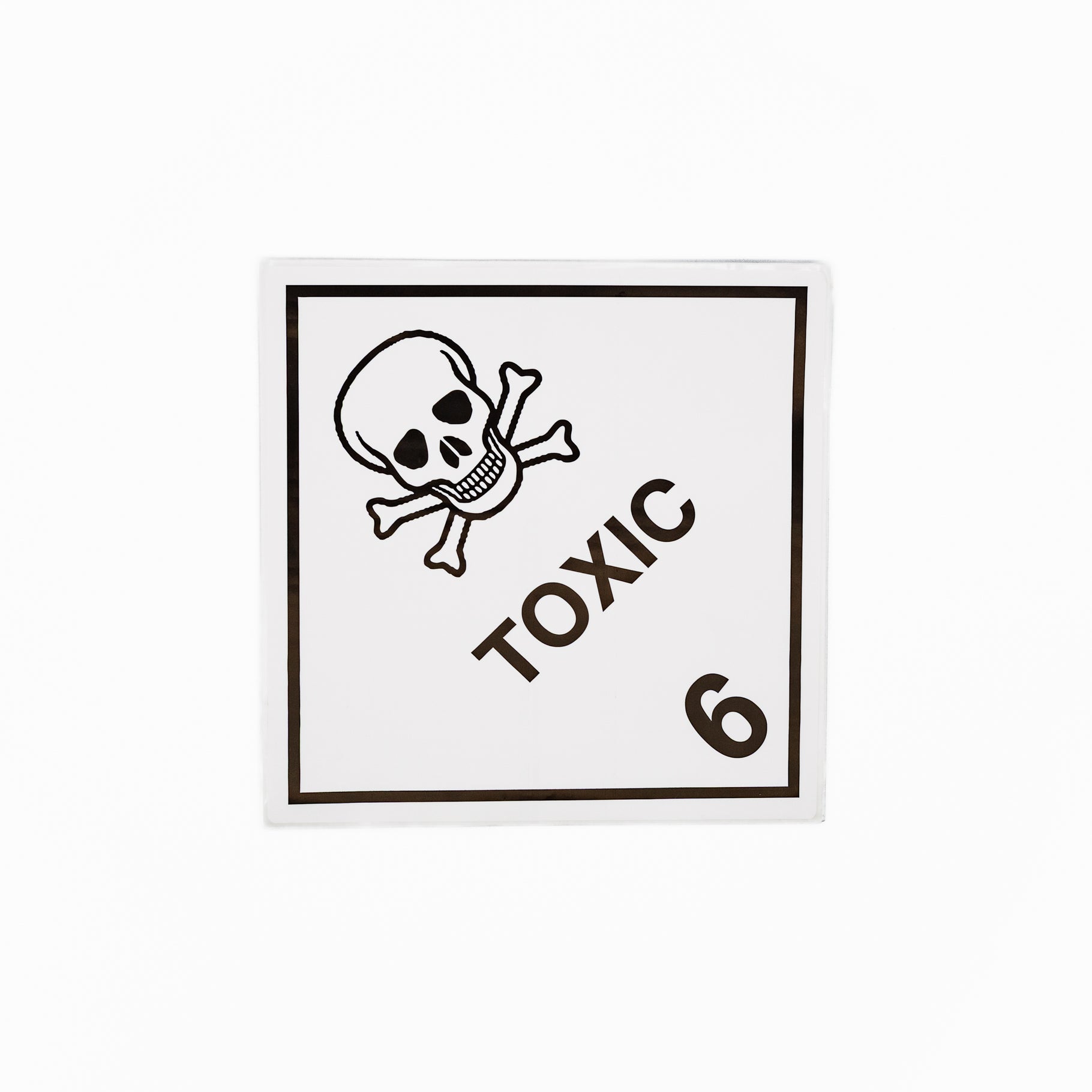 Toxic 6 Sticker – Dangerous Goods Container Poly Label 250mm x 250mm 25/Pack - Omni Packaging 