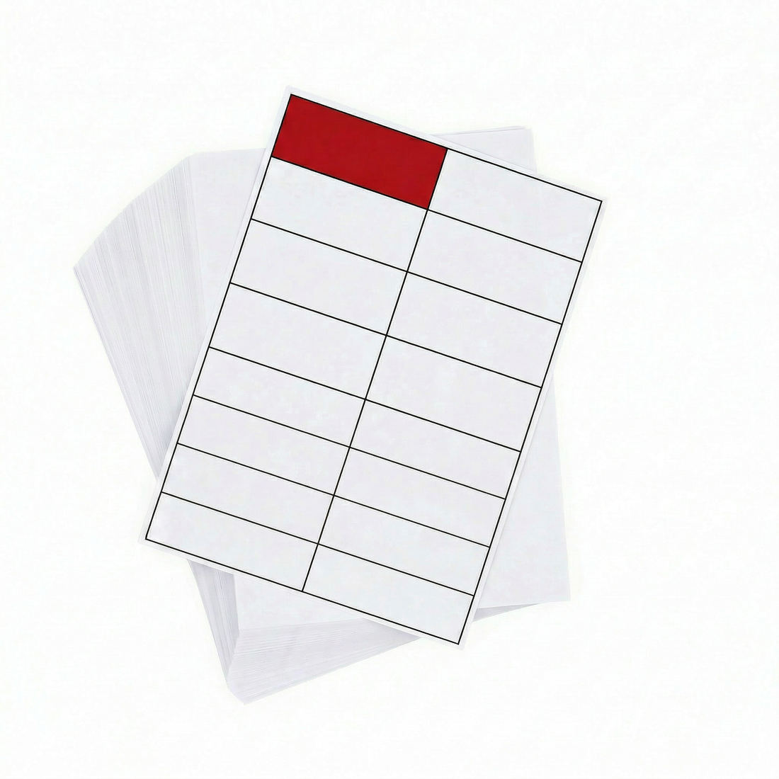 A4 Sheet Printer Labels White 20 label/sheet 97.4mm x 25.4mm 100 sheets/Pack - Omni Packaging 