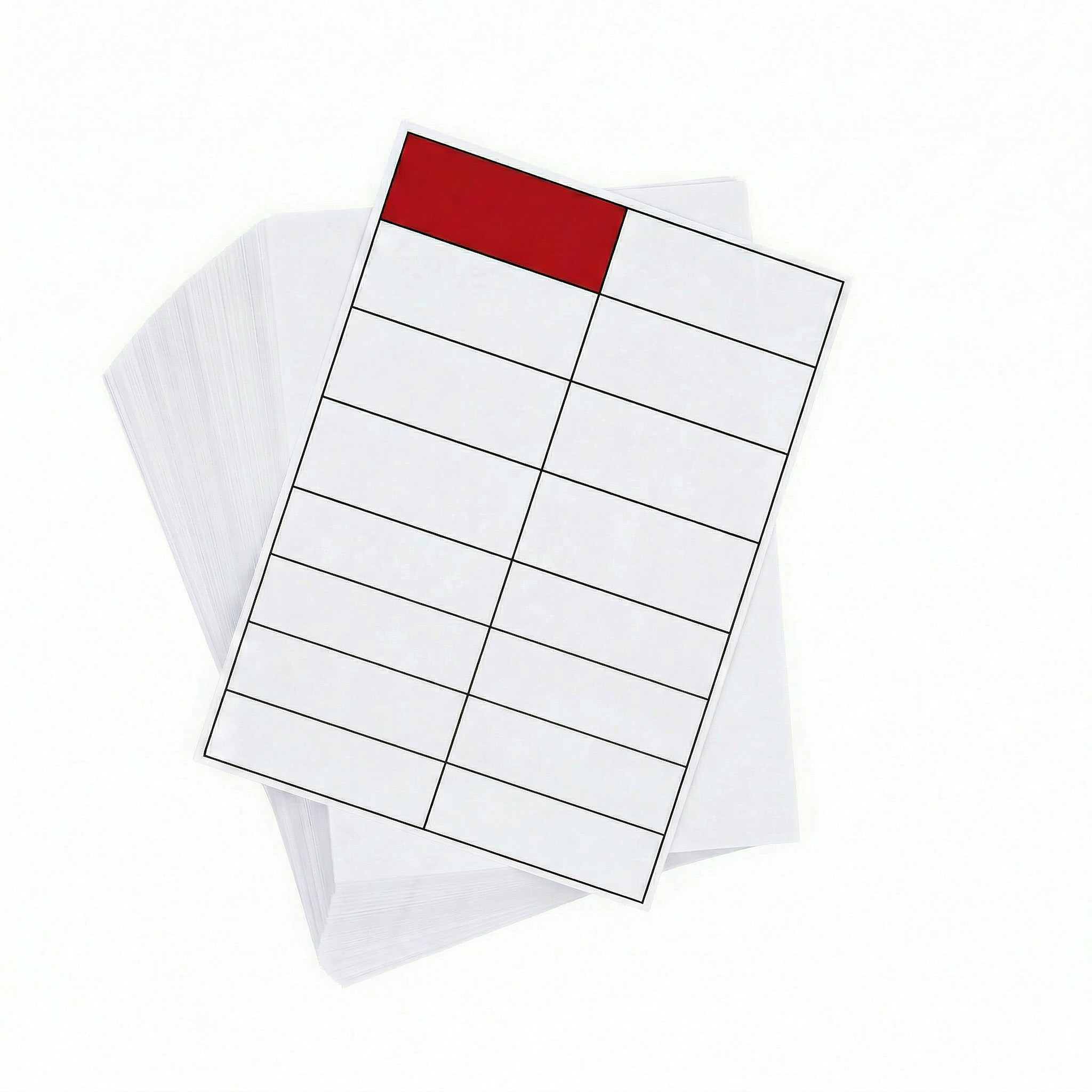 A4 Sheet Printer Labels White 20 label/sheet 97.4mm x 25.4mm 100 sheets/Pack - Omni Packaging 