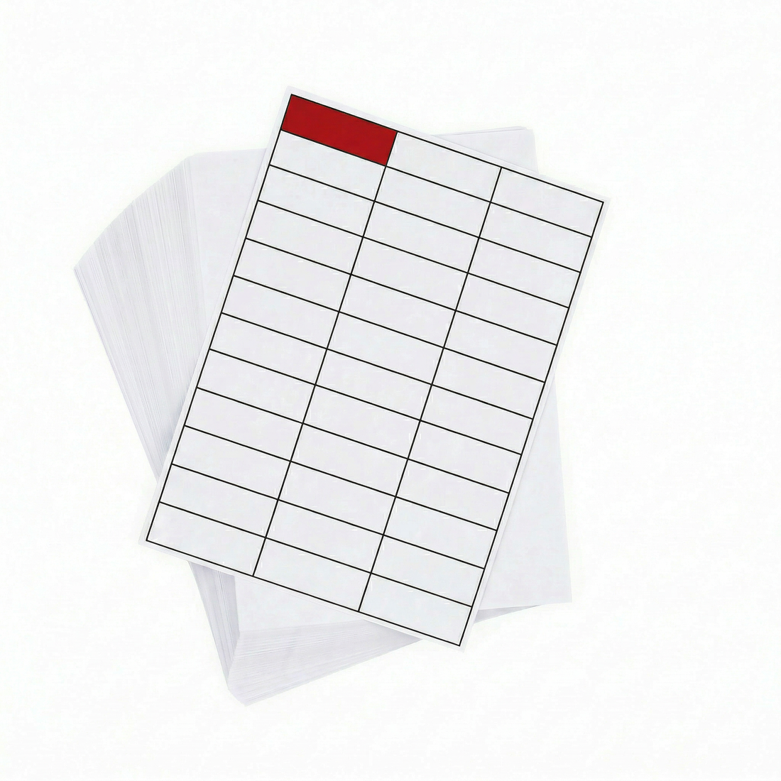 A4 Sheet Printer Labels White 33 label/sheet 70mm x 25.4mm 100 Sheets/Pack - Omni Packaging 