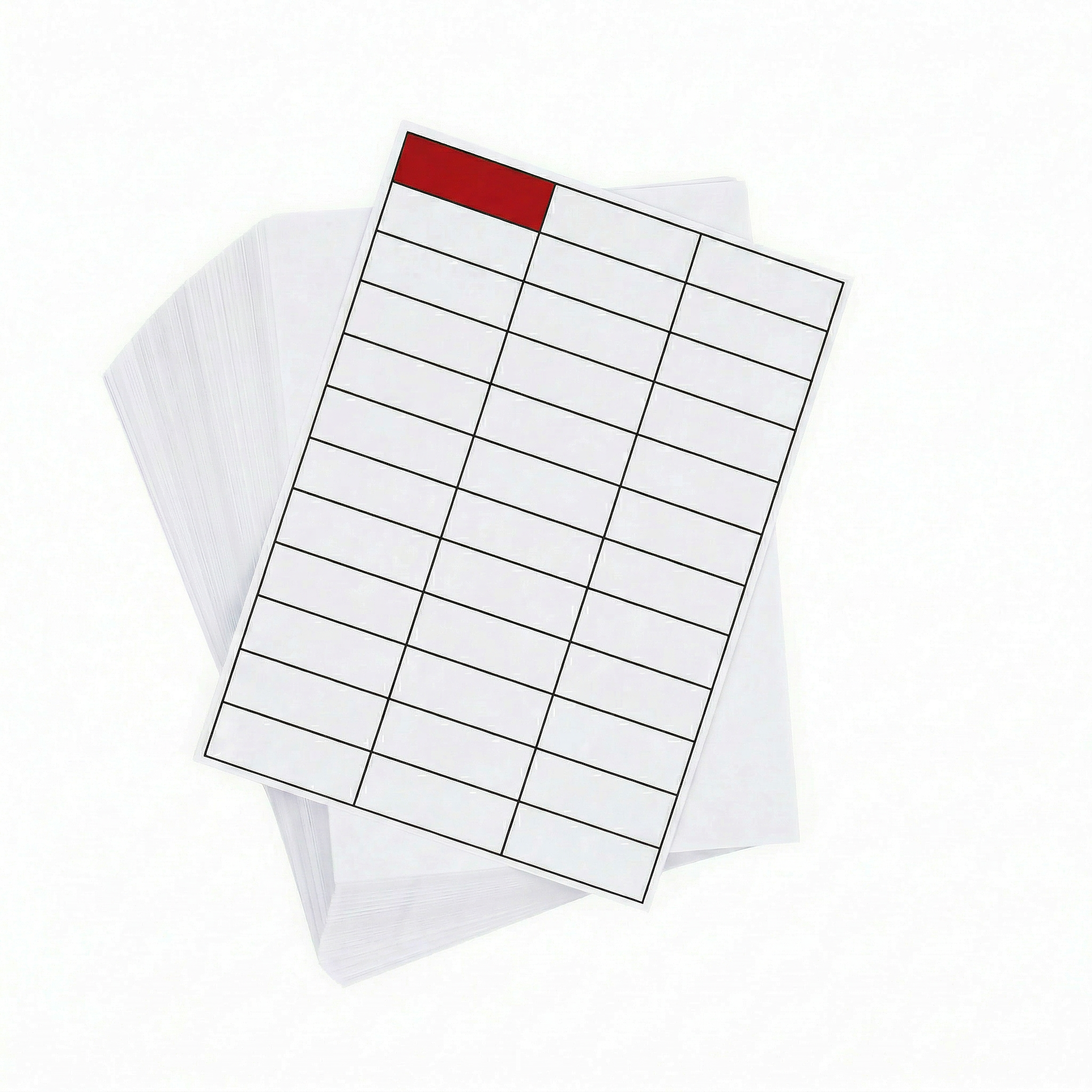 A4 Sheet Printer Labels White 33 label/sheet 70mm x 25.4mm 100 Sheets/Pack - Omni Packaging 