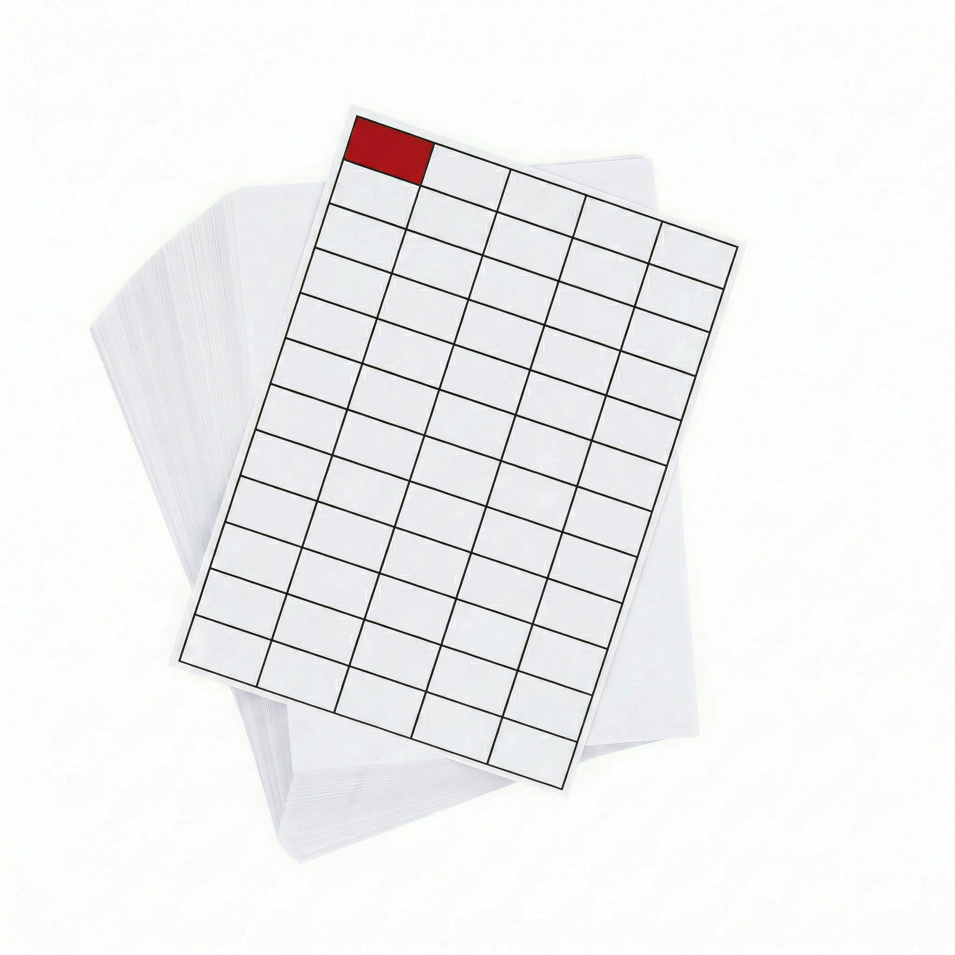A4 Sheet Printer Labels White 65 label/sheet 38.1mm x 21.2mm 100 Sheets/Pack - Omni Packaging 