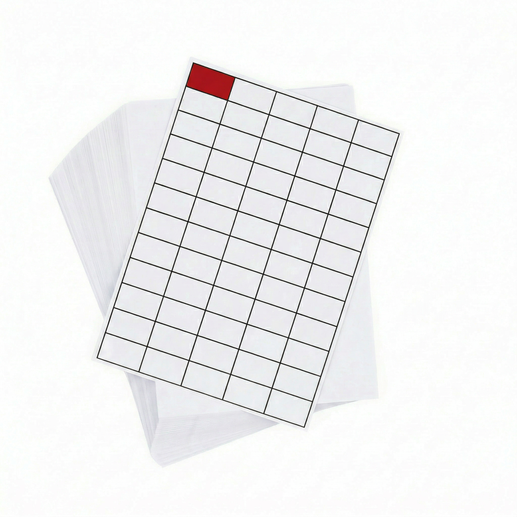 A4 Sheet Printer Labels White 65 label/sheet 38.1mm x 21.2mm 100 Sheets/Pack - Omni Packaging 