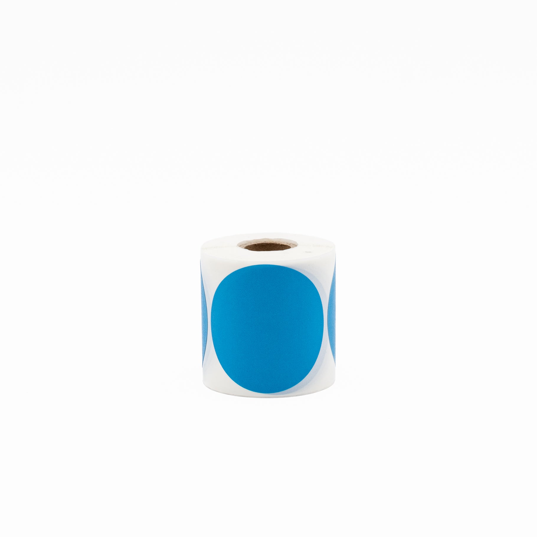 Stock Label Dots Blue 55mm 250 labels/roll - Omni Packaging 