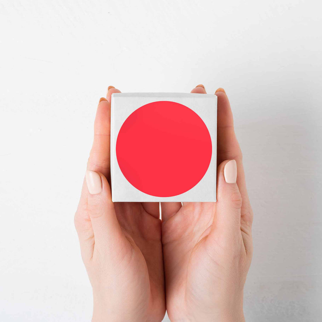 Red Round Label Dots 55m 250 labels/roll - Omni Packaging 