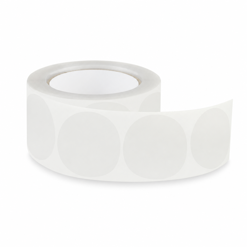 Mailing Labels - Clear BOPP 50mm diameter 1000/roll