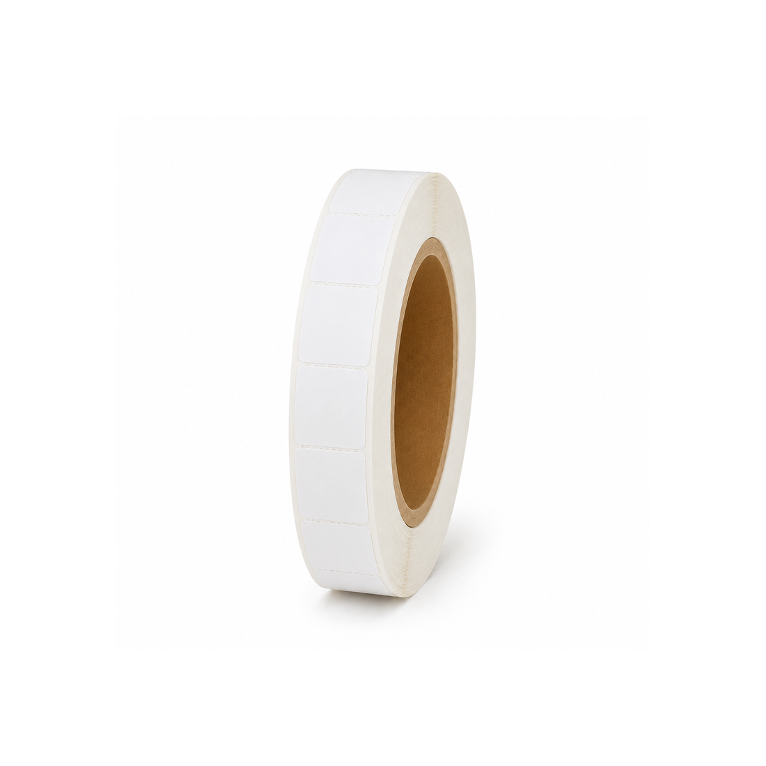 Thermal Direct Label Paper White Permanent 25mm x 25mm Perf. 5100/roll 76mm core - Omni Packaging 