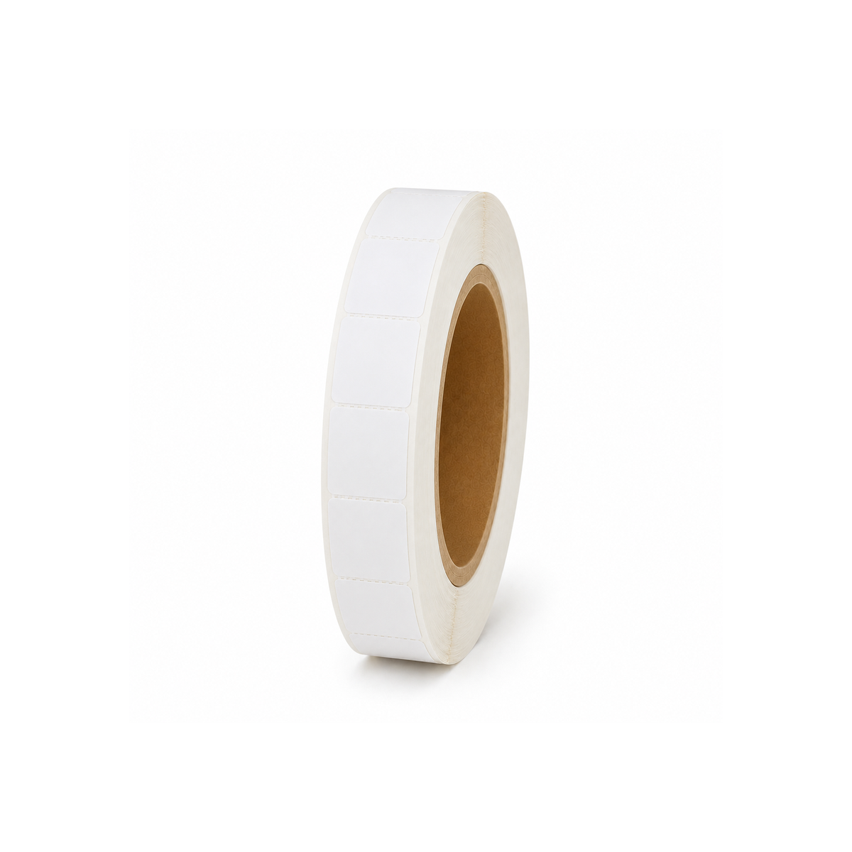 Thermal Direct Label Paper White Permanent 25mm x 25mm Perf. 5100/roll 76mm core - Omni Packaging 